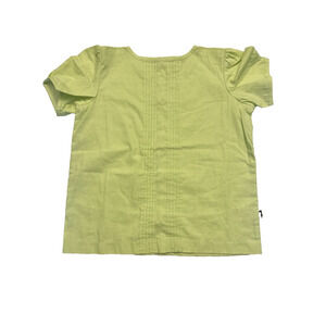 Lacey Lane Girls Green Top Size 5 Short Sleeve Button Back Blouse